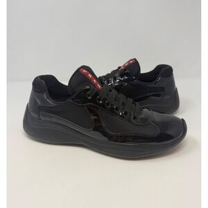 Prada Americas Cup Sneaker Black Size 8.5 US 7.5 UK